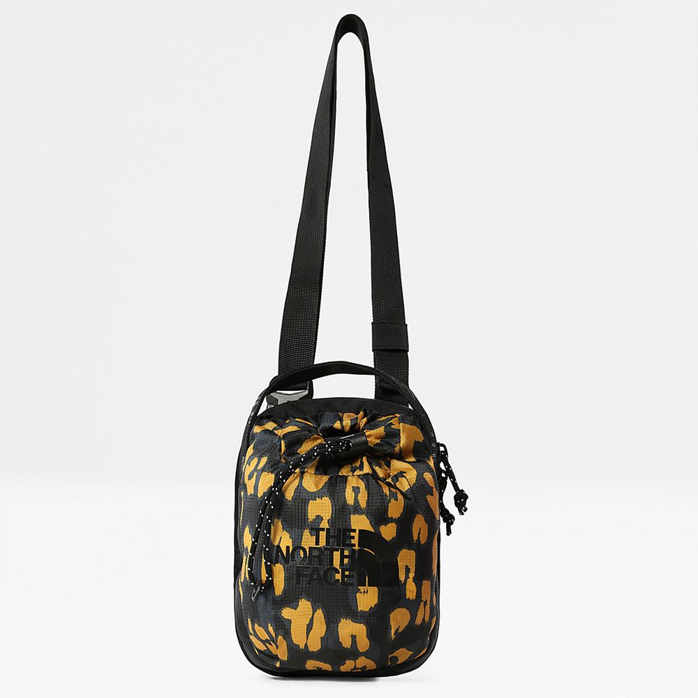 The North Face Cross Body Bag Mens Australia - The North Face Bozer Yellow Leopard / Black (WFM-2514